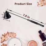 OLAMTAI Candle Snuffer with Long Handle Candle Snuffers Accessory Stainless Steel Wick Flame Snuffer for Putting Out Candles Flame Safely Aromatherapy Candles Jar Candles Candle Lovers Black - BQJ2LCNMX