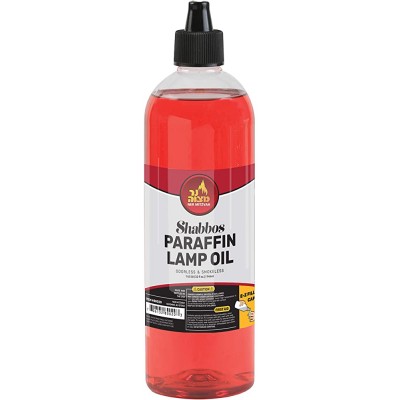 Paraffin Lamp Oil Red Smokeless Odorless Clean Burning Fuel for Indoor and Outdoor Use with E-Z Fill Cap and Pouring Spout 32oz by Ner Mitzvah - BJ0N7YRKX