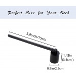 TEENGSE Candle Snuffer Accessory 5.9inch Long Handle Candlesnuffer Polished Wick Extinguisher Stainless Steel Candle Putter Outer Safe to Put out Flame- Black - B11PJ0PG2