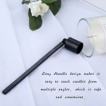 TEENGSE Candle Snuffer Accessory 5.9inch Long Handle Candlesnuffer Polished Wick Extinguisher Stainless Steel Candle Putter Outer Safe to Put out Flame- Black - B11PJ0PG2