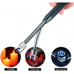 Vidisan Candle Wick Trimmer Wick Clipper Wick Cutter Scissor Candle Lighter,Electric Rechargeable Arc Lighter Display USB Lighter-Black - B12ENT0K8