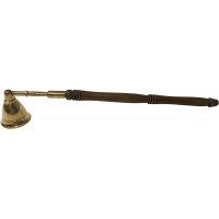 vrinda Brass Snuffer with Wooden Handle 12" - BMFKO5V1S