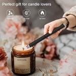 YZGJM Elegant 5Pcs Candle Wick Accessories Candle Wick Trimmer Dipper Snuffer and Rechargeable Electric Candle Lighter Really Suitable for Dating or House Decor. Matte Black - BYLEUG5LD