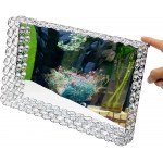 FilterEra Crystal Cosmetic Tray,Tray Mirror Decorative,Vanity Tray Jewelry Perfume Organizer Makeup Tray Used for Dressing Table Bathroom Wedding Decoration and Other Decoration or Storage 12x 8x 2 - B0JR0G5I6