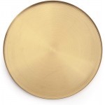 IVAILEX Gold Stainless Steel Round Jewelry and Make up Organiser Candle Plate Decorative Tray 12.6 inches - BI5H0NX5Q