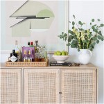LAIQIAN Tray Trays Decorative Handmade Polygonal Rattan Tray with Handle Mirror Vanity Tray Color : Large - B7WX2Y3VZ
