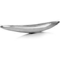 Modern Day Accents Barco Long Boat Tray Silver 8453 - B9POPELS6