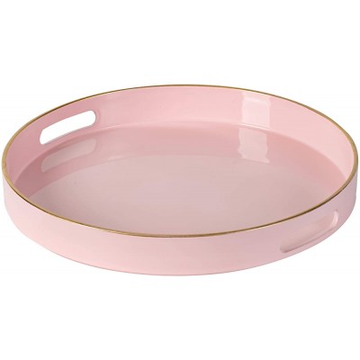 R 16 Home 44768 Decorative Tray 13x1.7x13 Pink - BCJMWWG1E
