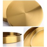 UniDes Round Brass Tray,Small Gold Decorative Tray Metal Storage Organizer Tray for Modern Home,Matte Brass Finish | 7 Inch - BY5G3R7WV