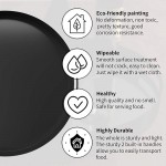 YOAYO Modern Round Decorative Iron Tray Black 13 Coffee Table Serving Tray with Handles,Decorative Tray for Perfume,Vanity Counter Bathroom Tray - BW6I3AGZV