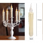 3 PCS Electronic Candle,0.8 * 6.7 Church Candle Halloween LED Candle Ceremony Candle AccessoriesYellow Flash - BMAK7QN2X