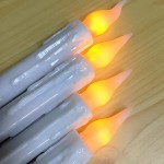3 PCS Electronic Candle,0.8 * 6.7 Church Candle Halloween LED Candle Ceremony Candle AccessoriesYellow Flash - BMAK7QN2X