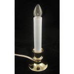 9 Pre-Lit White and Gold C7 Light Christmas Candle Lamp with Sensor - BEOQPHZER