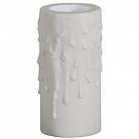 B&P Lamp 4" Height Candelabra Size 7 8" Inside Diameter Candle Cover with Extra Wide Exterior Off White - BXFVL2TPU