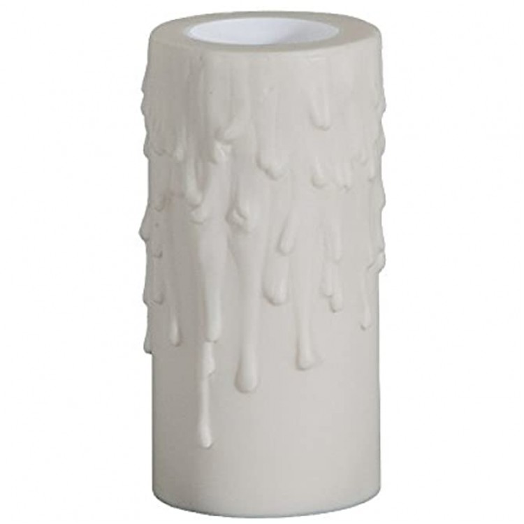 B&P Lamp 4 Height Candelabra Size 7 8 Inside Diameter Candle Cover with Extra Wide Exterior Off White - BXFVL2TPU