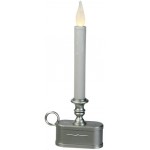 Brite Star 11 Pre-Lit Silver and Gray LED Christmas Candle Lamp with Toned Base - BD1EFBIJI