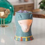CANDLE WARMERS ETC. Illumination Fragrance Warmer for Kids Teens Tweens- Light-Up Warmer for Warming Scented Candle Wax Melts Blue Llama - BPRNVOI6W