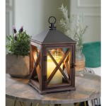 CANDLE WARMERS ETC Wooden Farmhouse Candle Warmer Lantern for Top-Down Candle Melting Weathered Espresso - B6XY4X9D8