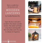 CANDLE WARMERS ETC Wooden Farmhouse Candle Warmer Lantern for Top-Down Candle Melting Weathered Espresso - B6XY4X9D8