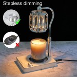 Candle Wax Lamp,Crystal Lampshade Fragrance Candle Warmer Lamp,Top-Down Wax Melting Lamp with USB Port,Adjustable Height and Brightness Electric Candle Wax Warmer for Home Bedroom Decor. White - BI031QRP7