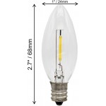 Creative Hobbies 25-Pack LED Replacement Light Bulbs for Electric Candle Lamps Window Candles Chandeliers 7 Watt Equivalent Candelabra Clear Steady Burning 120v 7w Bulb - B6XNFHHYW