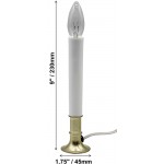 Creative Hobbies Electric Window Candle Lamp with Brass Plated Base Dusk to Dawn Sensor Turns Candle on in Dark and Off in Light Ready to Use! - B2KIRRJ6U