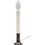Creative Hobbies Electric Window Candle Lamp with Pewter Plated Base On Off Switch Light Bulb Ready to Use! - BBP89Q9MW