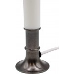 Creative Hobbies Electric Window Candle Lamp with Pewter Plated Base On Off Switch Light Bulb Ready to Use! - BBP89Q9MW