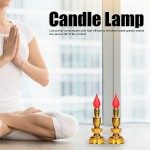 EVTSCAN Candle Lamp LED Low Power Consumption Chinese Style Traditional Retro Buddhist Decor LampSingle Bright Electric Candle - B7ANTNQBC