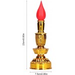 EVTSCAN Candle Lamp LED Low Power Consumption Chinese Style Traditional Retro Buddhist Decor LampSingle Bright Electric Candle - B7ANTNQBC