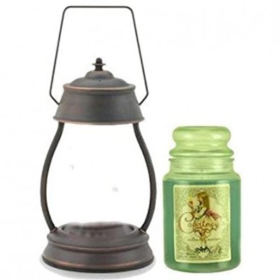Hurricane Oil Rubbed Bronze Candle Warmer and Courtneys 26 oz Candle Beech Plum - B4UFVH2X1