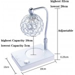 JMG Candle Warmer Lamp Crystal lampshade Aurora Lamp Top-Down Electric Candle melt lamp with USB Charging Stepless Dimming Adjustable Height Safety Without Open Flame Silver - BIZMVHLEE