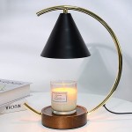 LOECLR Candle Warmer Light Top-Down Candle Melting Creative Thing Circle Lamp Adjustable Light Aromatherapy Scented Candle Warmer Safe Smokeless Wax Warmer Candle not Included Black - BEWGVBSFC