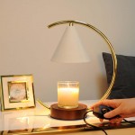 MERIGLARE Creative Candle Lamp Warmer Wax Melt Burner Scented Candle Burner Melter Adjustable Fragrance for Home Bedroom SPA Living Room Office White - B2MPUAVR4
