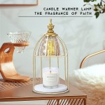 NEARUS Candle Warmer Lamp Auto Shut Off and Brightness Heat Level Control with Timer and Dimmable Switch Top-Down Candle Melting with Marble Base and 2 BulbsBlack - BDJ79LNOH