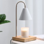 Tookie Candle Warmer Lamp Electric Dimmable Wax Melt Heater Burner Portable Candle Warmer Lamp Home Decor for Scented Candle Small & Large Size Jar Candles White - BKB72PIZN