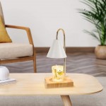 tuotuolalayuyu Candle Warmer Lamp Compatible for Yankee Jar Dimmable Electric Wax Plug in Jar Melter Hardwood Romantic Atmosphere Lights for Scented Jar Candle Table Lamp Gold 35*15*15cm - BUBABF1DN
