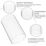 VICASKY 2Pcs Clear Glass Candle Lamp Shade Cylinder Glass Lamp Shade Candle Holder Candle Tube Covers Weddings Party Decoration 15X8X8CM - BFICQZHZX