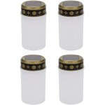 XCVHJJO White Grave Candle for Cemetery Grave Solar Lights with Lighting LED Grave Light 4Pcs LED Candle - BFO5E4GYJ