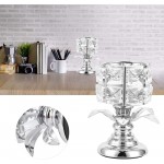 Crystal Candle Holder Candlestick Candle Stand Candle Holder Electroplating Hollow Candlestick Home Decoration Table Centerpiece Ornament - B5Q86LVLX