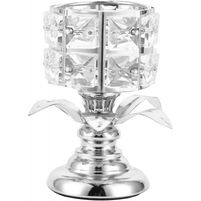 Crystal Candle Holder Candlestick Candle Stand Candle Holder Electroplating Hollow Candlestick Home Decoration Table Centerpiece Ornament - B5Q86LVLX