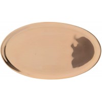 Holyart Oval Candle Holder Plate in Glossy Gold-Plated Brass 17x10 cm - BEO801Z87