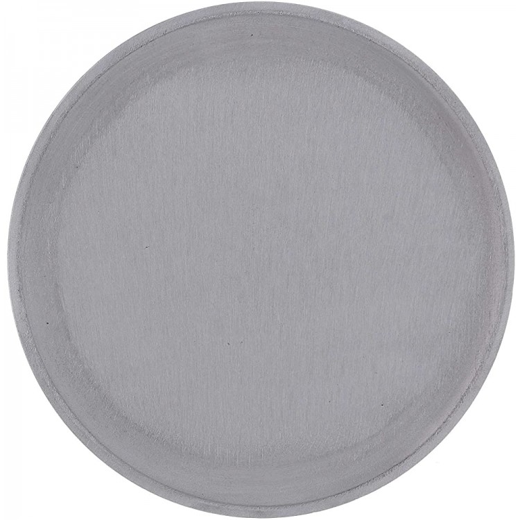 Holyart Round Candle Holder Plate in satinised Silver-Plated Aluminium 15 cm - BO4Z3PZT3