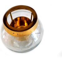 India Overseas Trading Corporation Glass Ball Candle Holder 3" with Brass Center - B6EY737KD