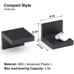 3-Pack Small Floating Shelves for Wall by RICHER HOUSE 4-Inch Plastic Display Ledges for Small Decor Compact Style Wall Shelf with 2 Types of Installation Black - BST6HVUG5