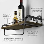 Bathroom Shelves Wall Shelves with Towel Bar for Shower Floating Shelves Wall Mounted for Bathroom Organizer and Storage Spice Wine Coffee Shelves for Kitchen Wall Storage - BP5ARAD5R
