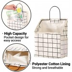 DRON TOOON Fabric Wall Hanging Storage Caddy Bag Over the Door Pouch Organizer for Bedroom Bathroom Kitchen 3Pack-A - BUA9QPOCL