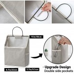 DRON TOOON Fabric Wall Hanging Storage Caddy Bag Over the Door Pouch Organizer for Bedroom Bathroom Kitchen 3Pack-A - BUA9QPOCL