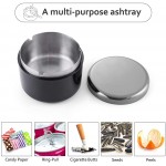 Ashtray for Cigarettes Indoor or Outdoor FriyGardcn Ashtray for Weed Cool Cute and Standing Ashtray Black Plastic Ashtray with a Stainless Steel Liner Ash Tray for Patio Office and Home - BKQGTPPHX