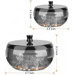 Ashtray OHFLY Outdoor Ashtray with Lid Stainless Steel Home Ash Tray Set for Cigarettes Cool Ashtray for Outside and Indoor Use X-Large – Black - B06SOWMC0